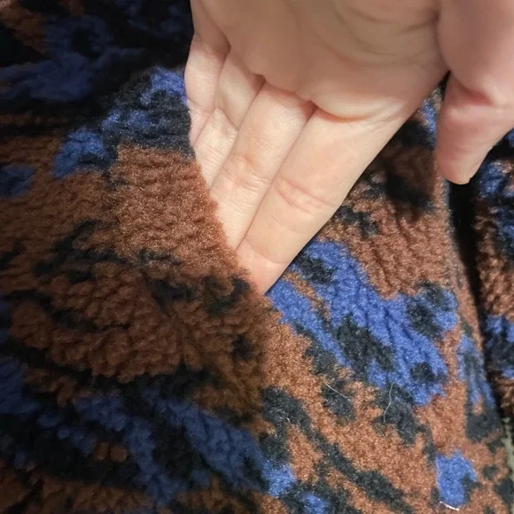 Lululemon Scuba Oversized Fleece Funnel Neck Pullover Jacquard liquisize camo L - Picture 4 of 6